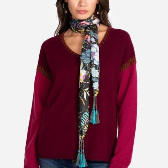 JOHNNY WAS Peace Silk Scarf